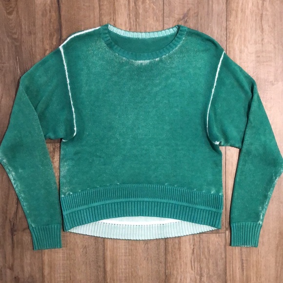 NWOT - LULULEMON ‘Hazy Day’ Cashmere Sweater in Maldives Green - Picture 2 of 9